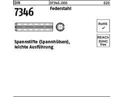DIN 7346 Federstahl Spannstifte (Spannhülsen), leichte Ausführung