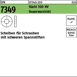 DIN 7349 Stahl 100 HV 21,0 feuerverzinkt tZn S
