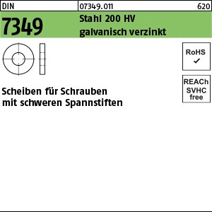 DIN 7349 Stahl 200 HV 3,2 galv. verzinkt gal Zn S