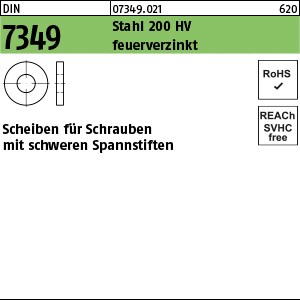 DIN 7349 Stahl 200 HV 8,4 feuerverzinkt tZn S