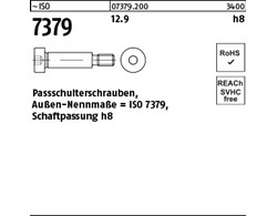 ~ISO 7379 12.9 h8 Pass-Schulterschrauben, Schaftpassung h8