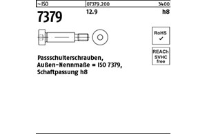 ~ISO 7379 12.9 h8 Pass-Schulterschrauben, Schaftpassung h8