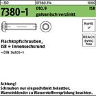 ~ISO 7380-1 010.9 ISR galvanisch verzinkt Flachkopfschrauben, mit Innensechsrund
