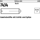 ISO 7434 14 H Gewindestifte mit Schlitz und Spitze 