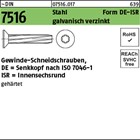 ~DIN 7516 Stahl Form DE-ISR galvanisch verzinkt Gewinde-Schneidschrauben mit Sen