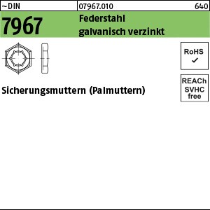 DIN 7967 Federstahl M 6 galv. verzinkt gal Zn S