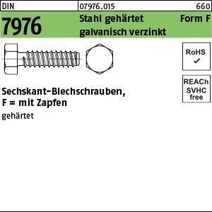 DIN 7976 Stahl 4,8 x 9,5 -F galv. verzinkt passiviert gal Zn S
