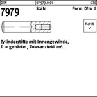 DIN 7979 Stahl Form D/m 6 Zylinderstifte mit Innengewinde, gehärtet, Toleranzfel