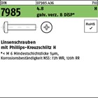 DIN 7985 4.8 H galv. verz. 8 DiSP Linsenschrauben mit Phillips-Kreuzschlitz H