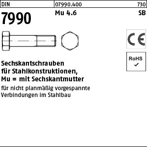DIN 7990 Mu 4.6 / CE M 12 x 30 S