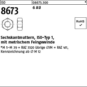 ISO 8673 6 AU M 8 x 1 ungestempelt S