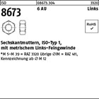 ISO 8673 6 AU Links Sechskantmuttern, ISO-Typ 1, mit metrischem Links-Feingewind