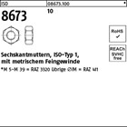 ISO 8673 10 Sechskantmuttern, ISO-Typ 1, mit metrischem Feingewinde