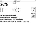 ISO 8676 8.8 Sechskantschrauben mit Gewinde bis Kopf, mit metrischem Feingewinde