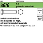 ISO 8676 8.8 galvanisch verzinkt Sechskantschrauben mit Gewinde bis Kopf, mit me