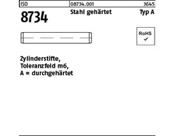 ISO 8734 Stahl gehärtet Typ A Zylinderstifte, Toleranzfeld m6, durchgehärtet