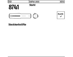 ISO 8741 Stahl Steckkerbstifte 