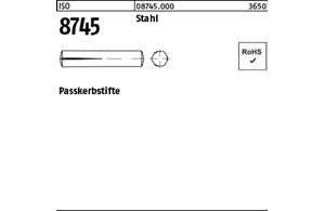 ISO 8745 Stahl Passkerbstifte 
