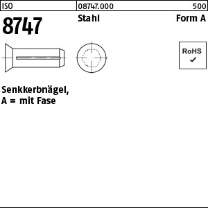 ISO 8747 Stahl 2 x 6 K