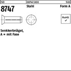 ISO 8747 Stahl Form A Senkkerbnägel, mit Fase 