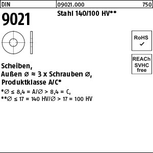 DIN 9021 Stahl 3,2 S