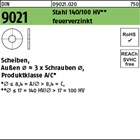 DIN 9021 Stahl 140/100 HV feuerverzinkt Scheiben, Außen Ø ~3 x Schrauben Ø, Prod