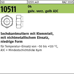 ISO 10511 04 M 3 galv. verzinkt gelb chrom. A3C gal ZnC S