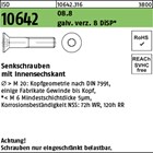 ISO 10642 08.8 galv. verz. 8 DiSP Senkschrauben mit Innensechskant 