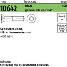 ~ISO 10642 08.8 ISR galvanisch verzinkt Senkschrauben mit Innensechsrund 