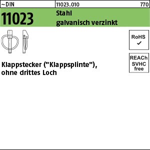 DIN 11023 Klappstecker 4,5 x 42 gal Zn, ähnl. DIN 11023 gal Zn S