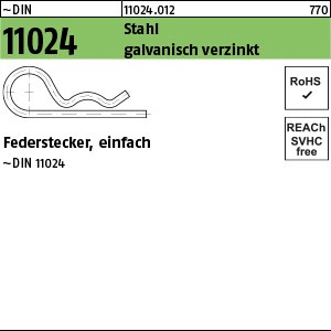 DIN 11024 ähnl. DIN 11024 St. DrahtØ 4 einfach, galv. verzinkt gal Zn S