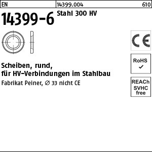EN 14399 -6 Stahl 12 Scheiben -P- S
