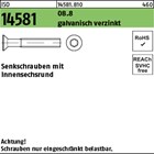 ISO 14581 08.8 galvanisch verzinkt Senkschrauben mit Innensechsrund 