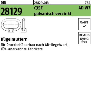 DIN 28129 C35E M 16 galv. verzinkt, ADW 7 gal Zn S