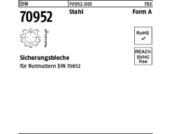 DIN 70952 Stahl Form A Sicherungsbleche 