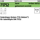 ~DIN 71752 Stahl Artikel 88752 galvanisch verzinkt Federklapp-Bolzen (ES-Bolzen)