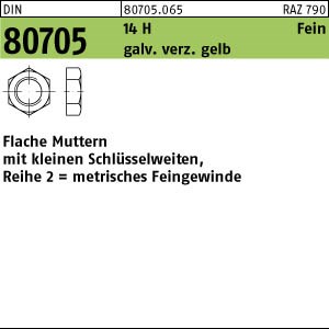 DIN 80705 14 H M 14 x 1,5 galv. verzinkt gelb chrom. gal ZnC S