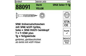 Artikel 88091 St. SPAX Seko-T-Tg Oberfläche YELLOX SPAX Universalschrauben mit S