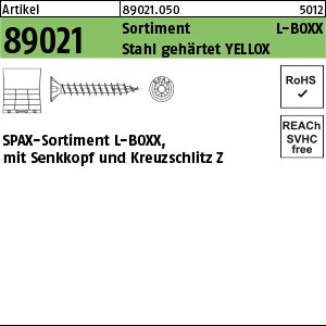 ART 89021 SPAX Sortiment L-BOXX YELLOX A2J, Montagekoffer gal ZnC S