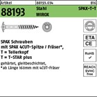 Artikel 88193 Stahl SPAX-T-T Oberfläche WIROX SPAX Schrauben mit Spitze/Fräser T