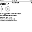 Artikel 88002 Kunststoff KS-Z, weiß Zierkappen für Senkschrauben mit Pozidriv-Kr