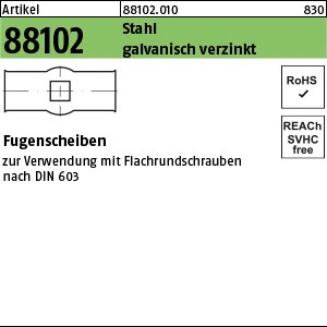 ART 88102 Fugenscheiben St. LW 9 galv. verzinkt gal Zn S