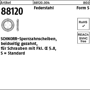 ART 88120 SCHNORR - Scheiben Federstahl S 2 S