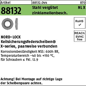ART 88132 Nord-Lock X-series Scheiben NLX6 (6,3 x 10,8 x 1,8) flZnnc flZn S