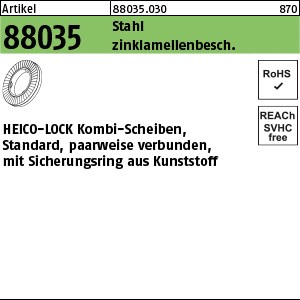 ART 88035 HEICO-LOCK Kombischeiben Stahl HKS- 8 flZnnc flZnnc S
