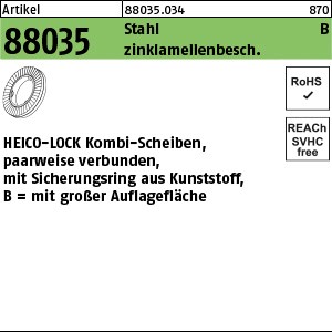 ART 88035 HEICO-LOCK Kombischeiben Stahl HKB- 8 flZnnc flZnnc S