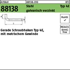 Artikel 88138 Stahl Typ 4E galvanisch verzinkt Gerade Schraubhaken Typ 4E, mit m