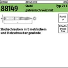 Artikel 88149 Stahl Typ 23 E galvanisch verzinkt Stockschrauben mit metrischem u