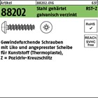 Artikel 88202 Stahl geh. RST-Z galvanisch verzinkt Gewindefurchende Schrauben f.