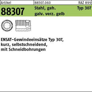 ART 88307 ENSAT Stahl gehärtet M 4 gal ZnC, m. Bohrung, Typ 307 gal ZnC S